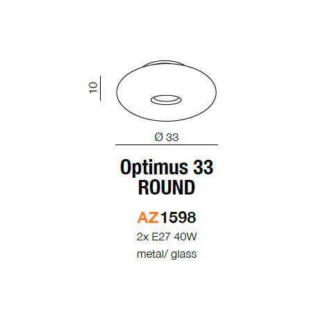 Okrągły plafon - OPTIMUS 33 ROUND AZ1598 - Azzardo